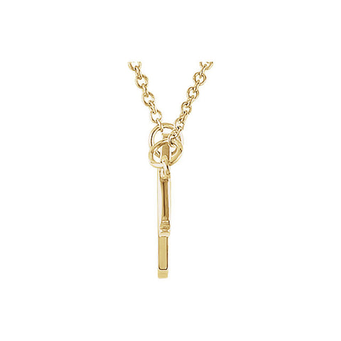 14k Yellow Gold "Love You" 17.5" Necklace
