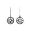 14k White Gold Filigree Floral-Inspired Earrings