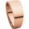 14k Rose Gold 10mm Flat Tapered Band, Size 6