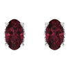 14k White Gold Mozambique Garnet Earrings