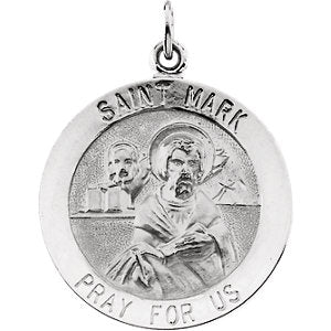 14k Yellow Gold 18.25 Round St. Mark Medal