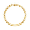14k Yellow Gold 2.5mm Stackable Bead Ring, Size 7