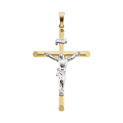 Two-Tone Crucifix Pendant