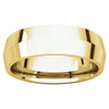 14k Yellow Gold 6mm Knife Edge Comfort Fit Band, Size 12
