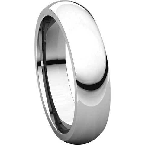 Sterling Silver 5mm Comfort Fit Band, Size 9.5