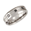 07.50 mm Cobalt Diamond Wedding Band Ring (Size 14 )