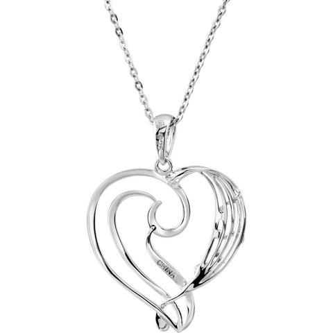Sterling Silver A Fine-Tuned Heart 18" Necklace