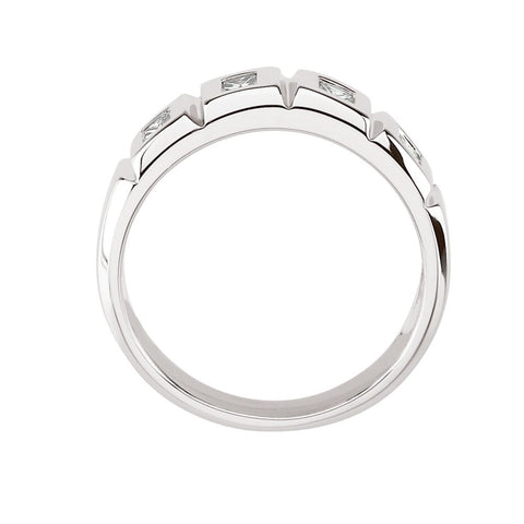14k White Gold 1/4 CTW Diamond Anniversary Band, Size 7