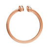 14k Rose Gold 1/10 CTW Diamond Vertical Bar Ring, Size 7