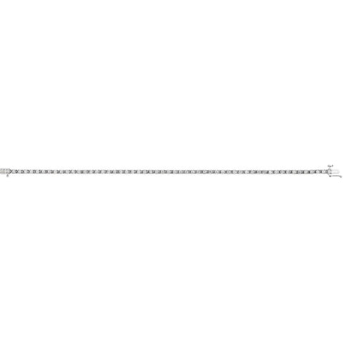 14k White Gold 2 CTW Diamond Line 7.25" Bracelet