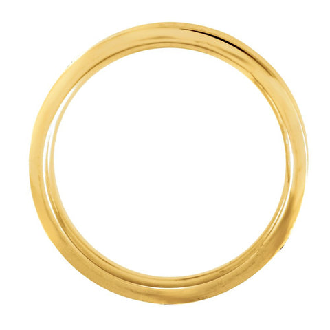 14K White & Yellow Gold 6mm Band Size 11