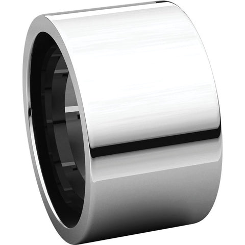 Sterling Silver 12mm Flat Band, Size 7