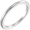 Wedding Band for Matching Engagement Ring in 14k White Gold ( Size 6 )
