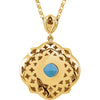 14k Yellow Gold 12x12mm Sculptural-Inspired 18" Necklace