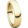 14k Yellow Gold 5mm Heavy Comfort Fit Band, Size 5.5