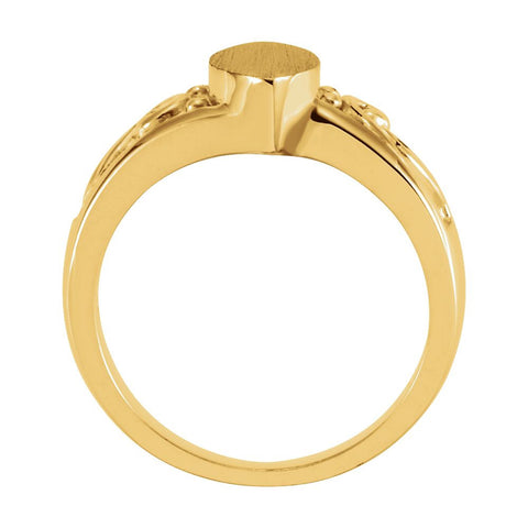 14k Yellow Gold Ladies' Signet Ring, Size 6