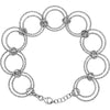 Sterling Silver Circle Chain Bracelet ( 8.00-Inch )