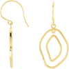Pair of Open Silhouette Dangle Earrings in 14k Yellow Gold