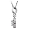 14k White Gold Halo-Style Pendant or Necklace