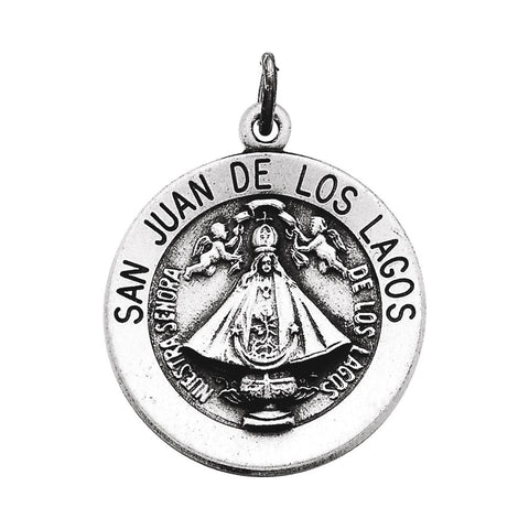 Sterling Silver 18.25mm Round San Juan de Los Lagos Medal