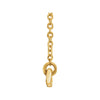 14k Yellow Gold 1/6 CTW Diamond Curvilinear Bar 17.5" Necklace