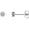 14K White Gold 1/10 CTW Diamond Earrings