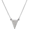 14k White Gold 1/5 ctw. Diamond Triangle 16.5-inch Necklace