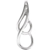 22.00x08.00 mm Metal Fashion Pendant in 14K White Gold