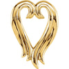 Heart Shape Pendant Enhancer in 14k White Gold