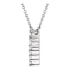 14k White Gold 1/4 CTW Diamond Heart 18" Necklace