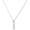 14k White Gold Freeform Bar 16" Necklace