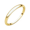 02.50 mm Half Round Tapered Band in 14K Yellow Gold ( Size 8.5 )