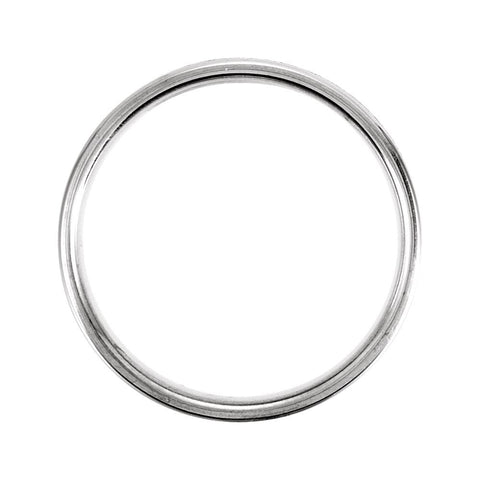 14k White Gold 7.5mm Fancy Carved Band Size 10.00