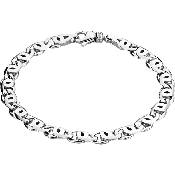 Platinum 7mm Men's Link 8" Bracelet
