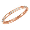 14k Rose Gold 1/6 ctw. Diamond Eternity Band, Size 5
