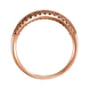 14k Rose Gold Knife-Edge Anniversary Band, Size 7