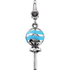 23.00x09.00 mm Enamel Lollipop Charm in Sterling Silver