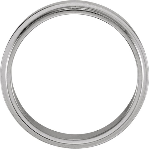 Platinum 5mm Flat Edge Band Size 7