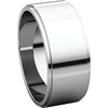 14k White Gold 8mm Flat Edge Band, Size 7
