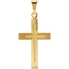 18.00x12.00 mm Cross Pendant with Design in 14K Yellow Gold