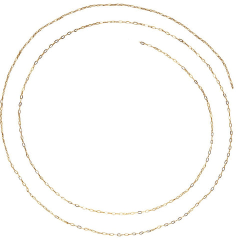 14k Yellow Gold .50mm Solid Cable 20" Chain