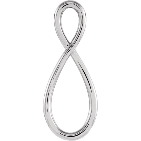 14k White Gold Freeform Pendant