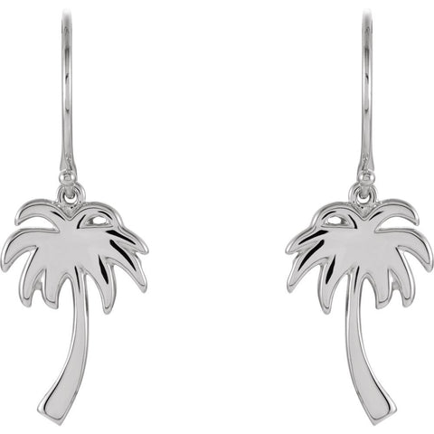 Sterling Silver Petite Palm Tree Earrings