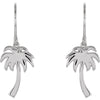 Sterling Silver Petite Palm Tree Earrings