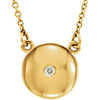14k Yellow Gold 0.02 ctw. Diamond Domed 16.5-inch Necklace