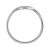14k White Gold 7x6mm Solid Oval Signet Ring, Size 6