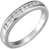 Wedding Band For Matching Engagement Ring in 14K White Gold (Size 7)