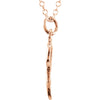14k Rose Gold Letter "P" Lowercase Script Initial Necklace