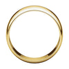 14k Yellow Gold 8mm Half Round Light Band, Size 6.5