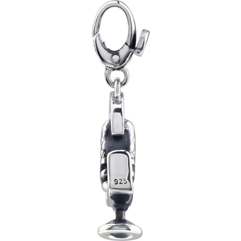 Sterling Silver Microphone Charm